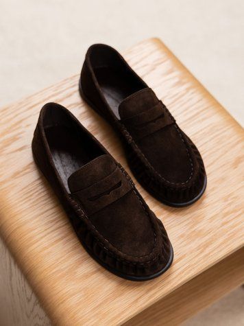Мокасини шоколадні з натуральної замші Comfort Soft
