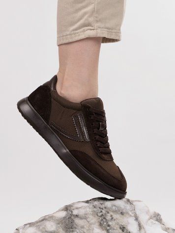Шоколадні кеди з замші й кордури Anatomic Comfort