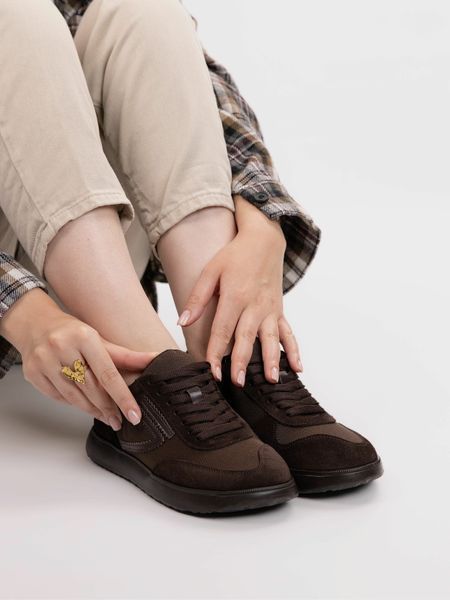 Шоколадні кеди з замші й кордури Anatomic Comfort