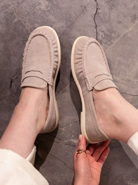 Мокасини бежеві з натуральної замші Comfort Soft