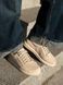 Beige comfortable sneakers with anatomical toe