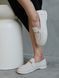 Beige suede loafers with drawstring