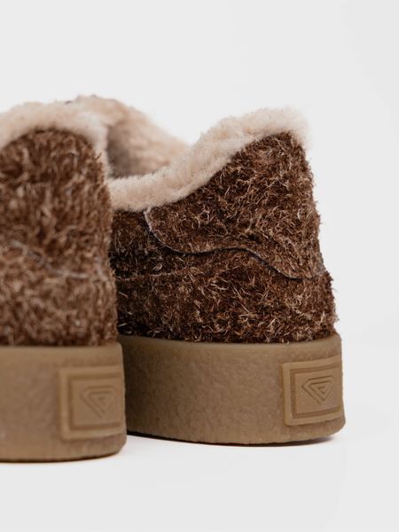 Утеплені кежуал кеди Teddy коричневі