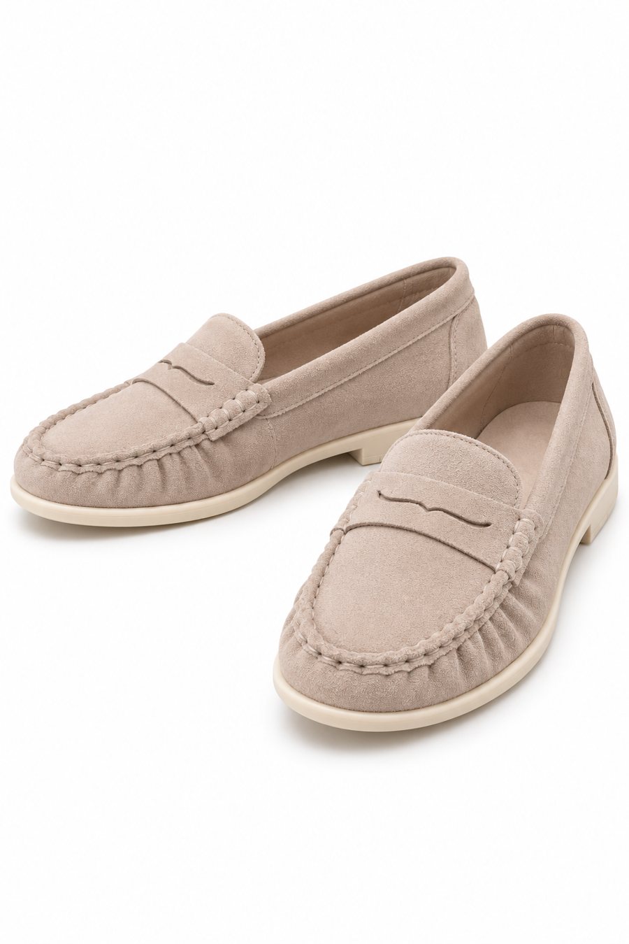 Мокасини бежеві з натуральної замші Comfort Soft
