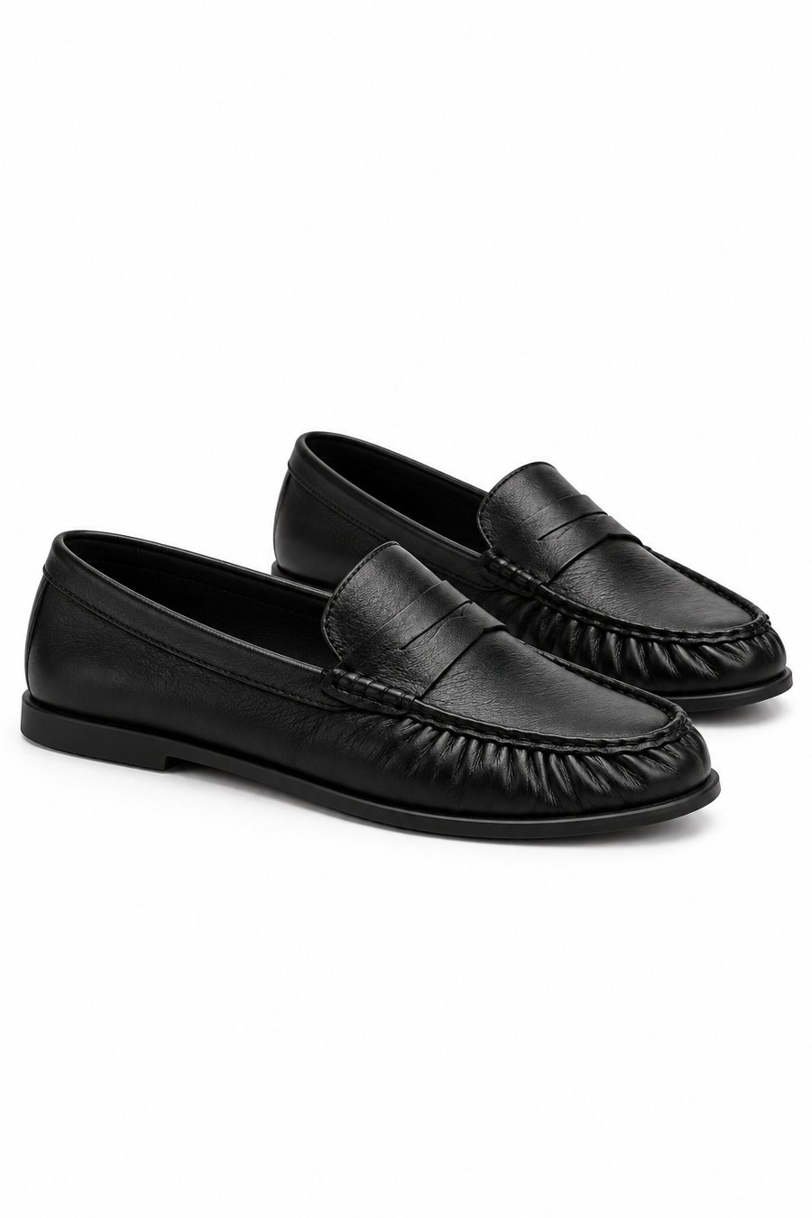 Мокасини чорні з натуральної шкіри Comfort Soft
